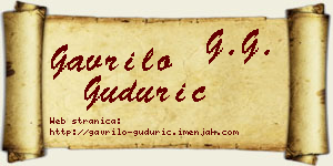 Gavrilo Gudurić vizit kartica